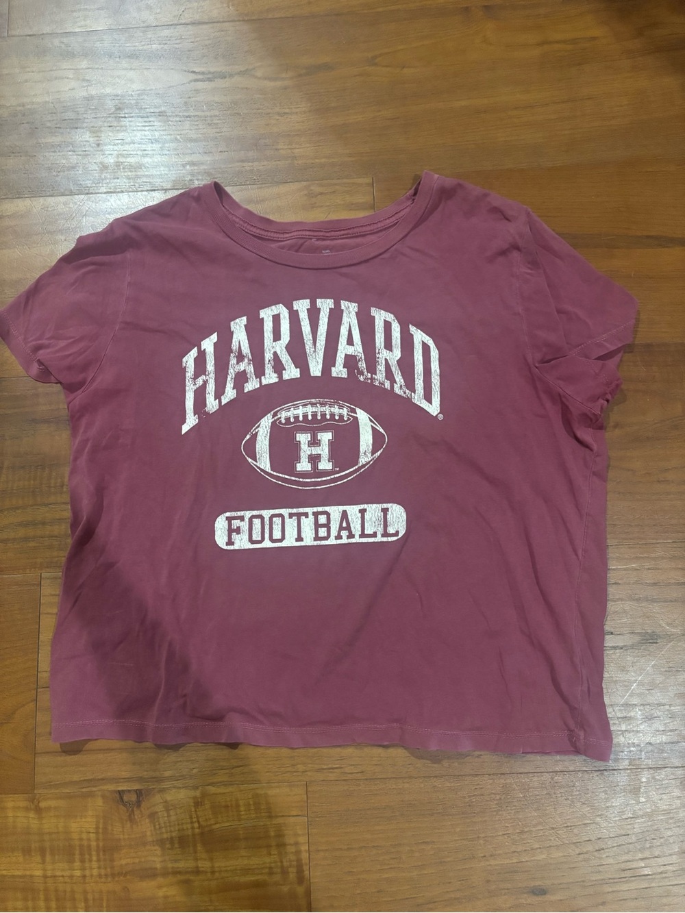 Harvard Football Crop Tee - Rose/Magenta